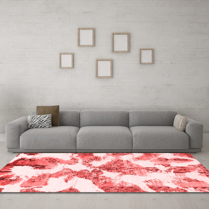 Modern Red Washable Rugs