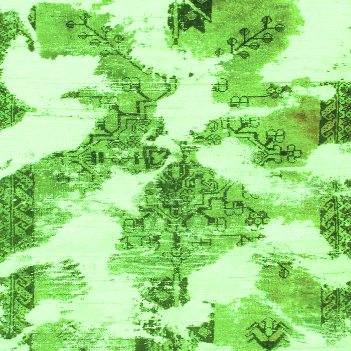 Machine Washable Abstract Green Modern Area Rugs, wshabs1057grn