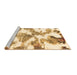 Sideview of Machine Washable Abstract Brown Modern Rug, wshabs1057brn