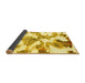 Sideview of Abstract Yellow Modern Rug, abs1057yw