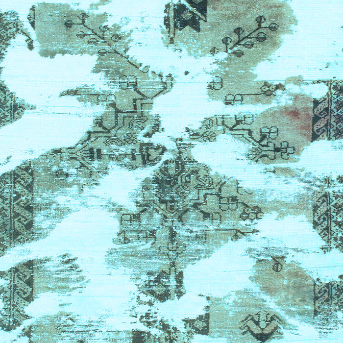 Machine Washable Abstract Light Blue Modern Rug, wshabs1057lblu