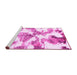 Sideview of Machine Washable Abstract Pink Modern Rug, wshabs1057pnk