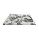 Sideview of Machine Washable Abstract Gray Modern Rug, wshabs1057gry