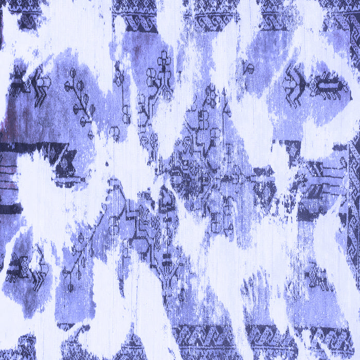 Square Machine Washable Abstract Blue Modern Rug, wshabs1057blu