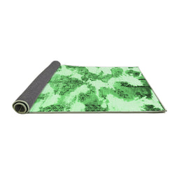 Sideview of Abstract Emerald Green Modern Rug, abs1057emgrn