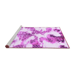 Sideview of Machine Washable Abstract Purple Modern Area Rugs, wshabs1057pur