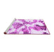 Sideview of Machine Washable Abstract Purple Modern Area Rugs, wshabs1057pur