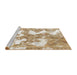 Sideview of Machine Washable Abstract Bronze Brown Rug, wshabs1058