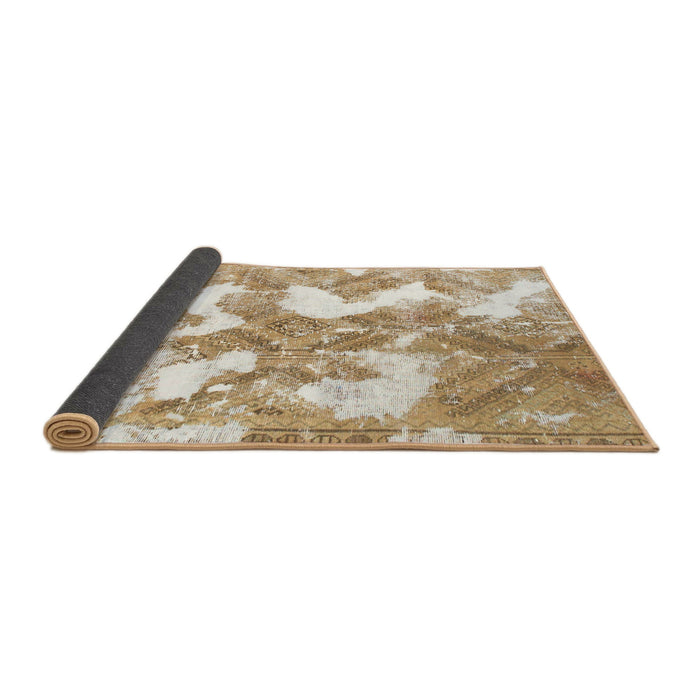 Sideview of Abstract Bronze Brown Modern Rug, abs1058