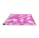 Sideview of Machine Washable Abstract Pink Modern Rug, wshabs1058pnk