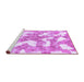 Sideview of Machine Washable Abstract Purple Modern Area Rugs, wshabs1058pur