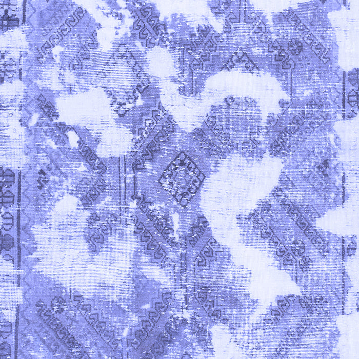 Machine Washable Abstract Blue Modern Rug, wshabs1058blu