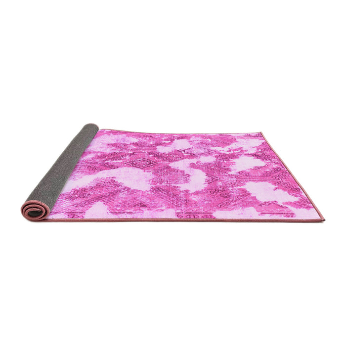 Sideview of Abstract Pink Modern Rug, abs1058pnk