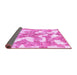 Sideview of Abstract Pink Modern Rug, abs1058pnk