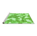 Sideview of Machine Washable Abstract Green Modern Area Rugs, wshabs1058grn