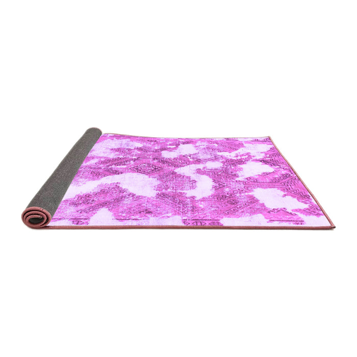 Sideview of Abstract Purple Modern Rug, abs1058pur