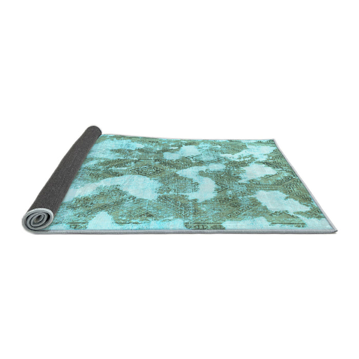 Sideview of Abstract Light Blue Modern Rug, abs1058lblu