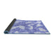 Sideview of Abstract Blue Modern Rug, abs1058blu