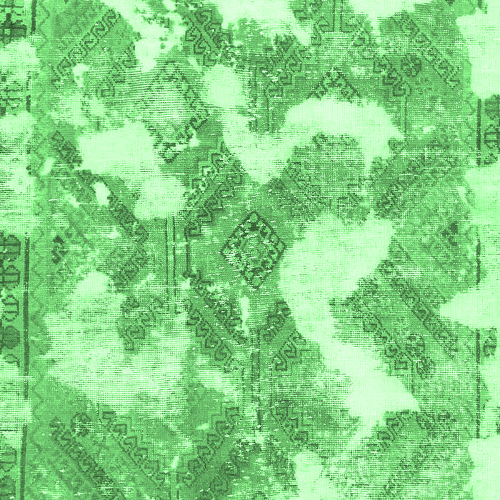 Machine Washable Abstract Emerald Green Modern Area Rugs, wshabs1058emgrn