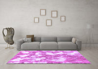 Machine Washable Abstract Purple Modern Rug, wshabs1058pur