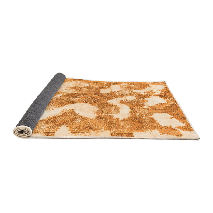 Sideview of Abstract Orange Modern Rug, abs1058org