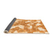 Sideview of Abstract Orange Modern Rug, abs1058org