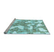 Sideview of Machine Washable Abstract Light Blue Modern Rug, wshabs1058lblu