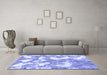 Machine Washable Abstract Blue Modern Rug in a Living Room, wshabs1058blu