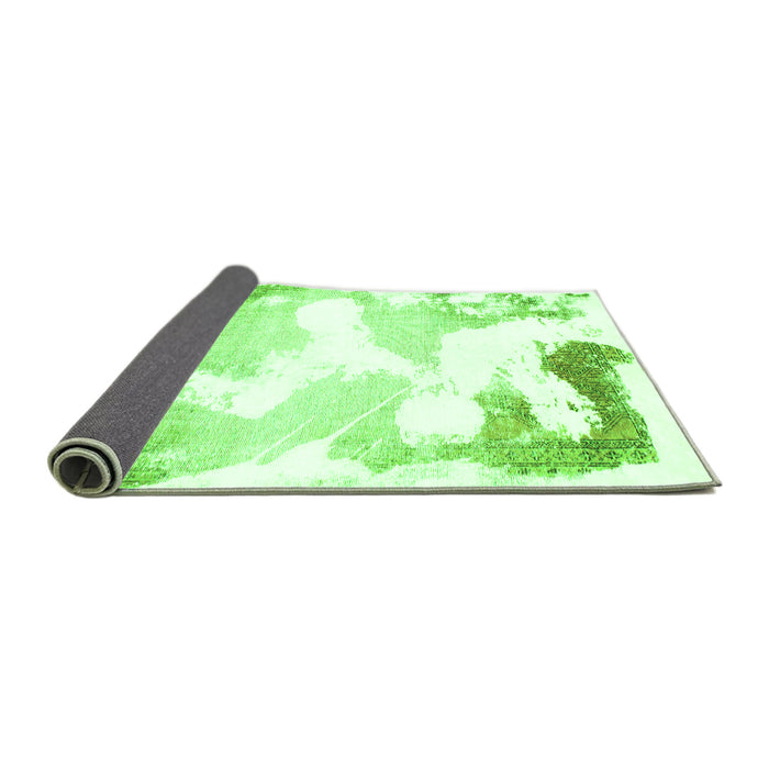 Sideview of Abstract Green Modern Rug, abs1059grn