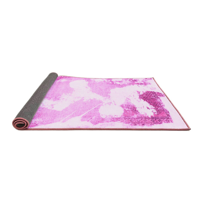 Sideview of Abstract Pink Modern Rug, abs1059pnk