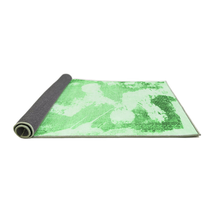 Sideview of Abstract Emerald Green Modern Rug, abs1059emgrn