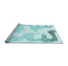 Sideview of Machine Washable Abstract Light Blue Modern Rug, wshabs1059lblu