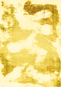 Abstract Yellow Modern Rug, abs1059yw