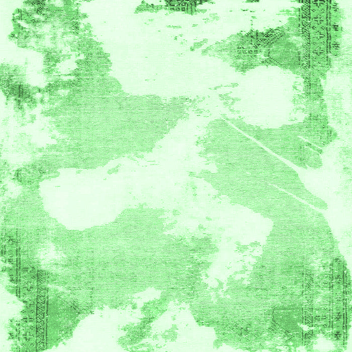 Machine Washable Abstract Emerald Green Modern Area Rugs, wshabs1059emgrn