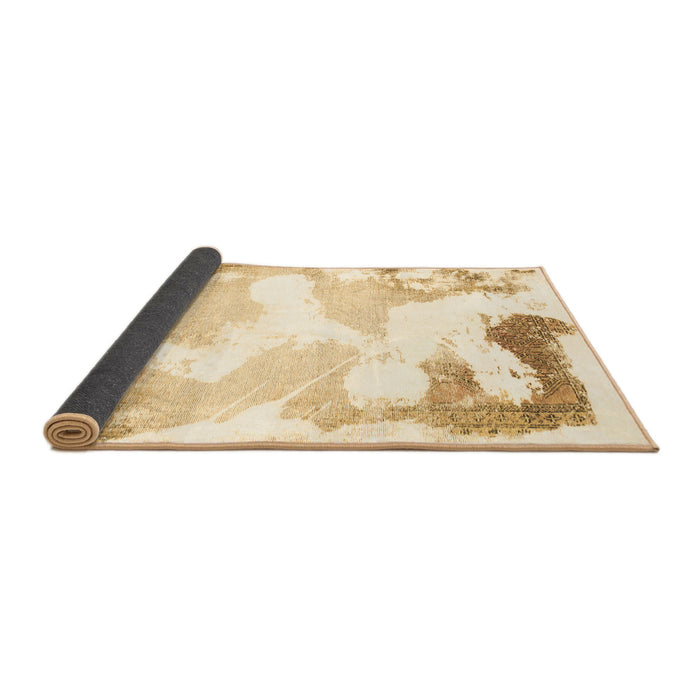 Sideview of Abstract Brown Modern Rug, abs1059brn