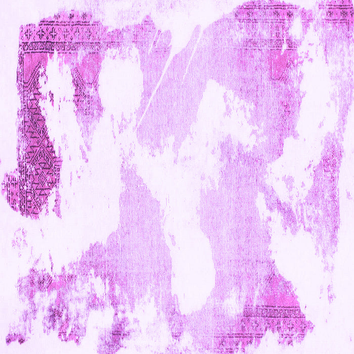 Square Machine Washable Abstract Purple Modern Area Rugs, wshabs1059pur
