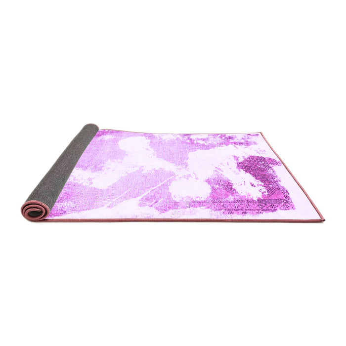 Sideview of Abstract Purple Modern Rug, abs1059pur