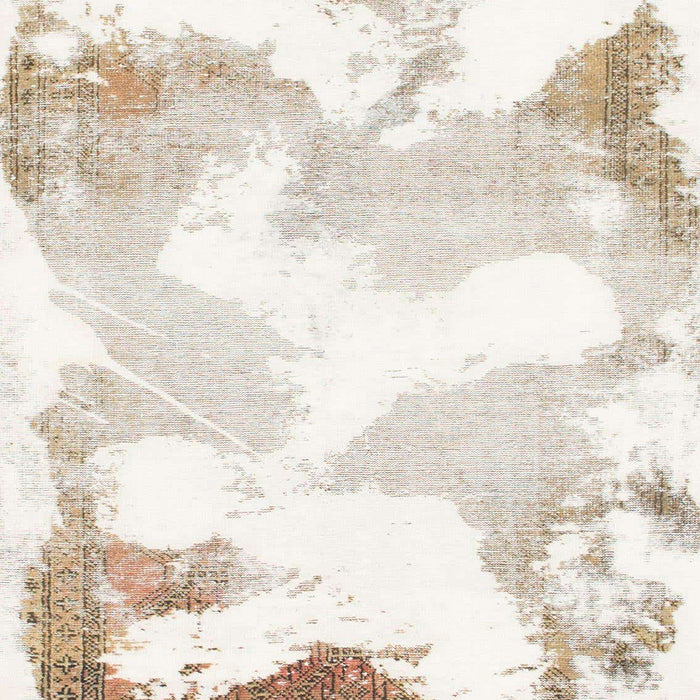 Machine Washable Abstract Off White Beige Rug, wshabs1059
