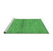 Sideview of Machine Washable Abstract Emerald Green Modern Area Rugs, wshabs105emgrn