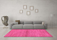 Machine Washable Abstract Pink Modern Rug, wshabs105pnk