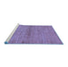 Sideview of Machine Washable Abstract Blue Modern Rug, wshabs105blu