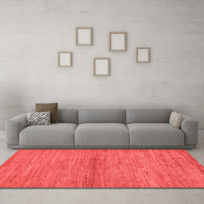 Modern Red Washable Rugs