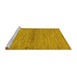 Sideview of Machine Washable Abstract Yellow Modern Rug, wshabs105yw