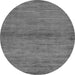 Round Abstract Gray Modern Rug, abs105gry