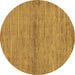 Round Abstract Brown Modern Rug, abs105brn