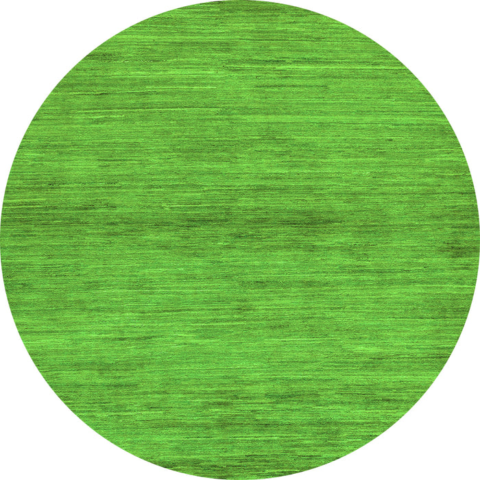 Round Abstract Green Modern Rug, abs105grn