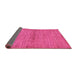 Sideview of Abstract Pink Modern Rug, abs105pnk