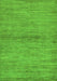 Machine Washable Abstract Green Modern Area Rugs, wshabs105grn