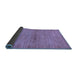 Sideview of Abstract Blue Modern Rug, abs105blu