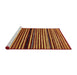 Sideview of Machine Washable Abstract Tomato Red Rug, wshabs106